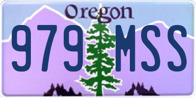 OR license plate 979MSS
