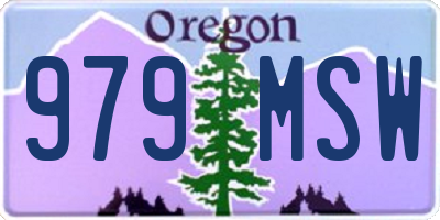 OR license plate 979MSW