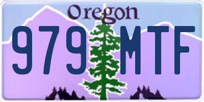 OR license plate 979MTF