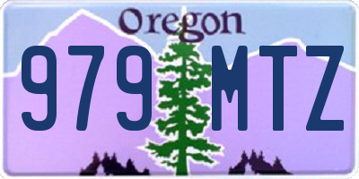 OR license plate 979MTZ