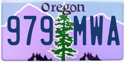 OR license plate 979MWA