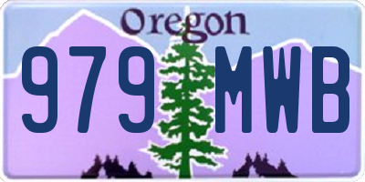 OR license plate 979MWB