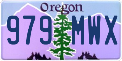 OR license plate 979MWX