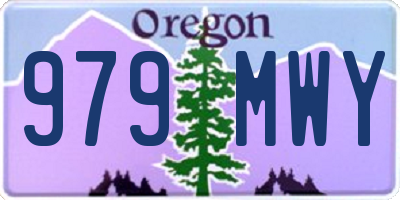 OR license plate 979MWY