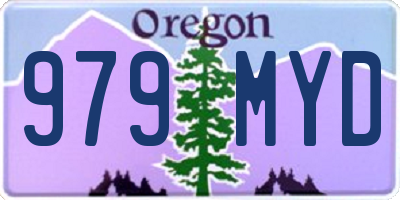 OR license plate 979MYD