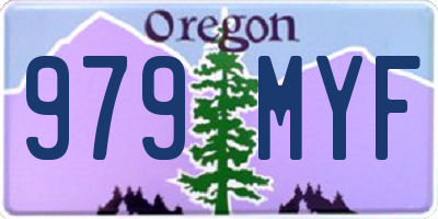 OR license plate 979MYF