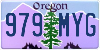 OR license plate 979MYG