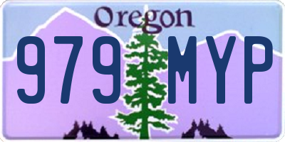 OR license plate 979MYP
