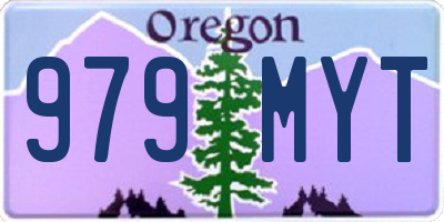 OR license plate 979MYT