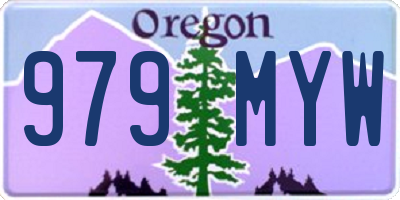 OR license plate 979MYW
