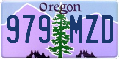OR license plate 979MZD