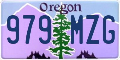 OR license plate 979MZG