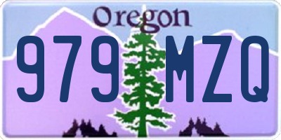 OR license plate 979MZQ