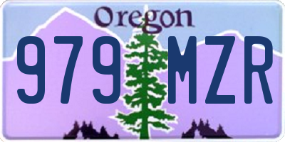 OR license plate 979MZR