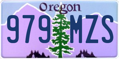 OR license plate 979MZS