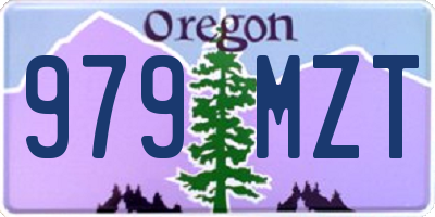OR license plate 979MZT