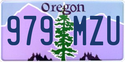 OR license plate 979MZU