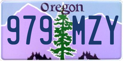 OR license plate 979MZY