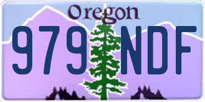 OR license plate 979NDF