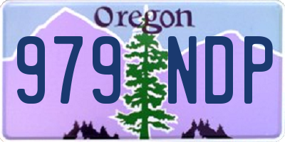OR license plate 979NDP