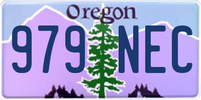 OR license plate 979NEC