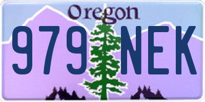 OR license plate 979NEK