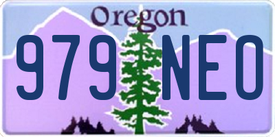 OR license plate 979NEO