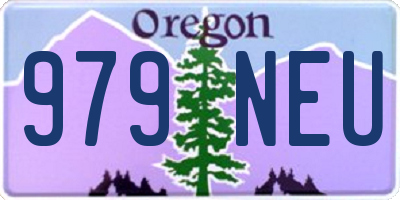 OR license plate 979NEU