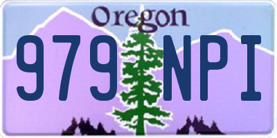 OR license plate 979NPI