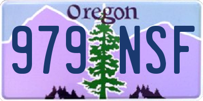 OR license plate 979NSF