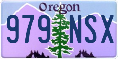 OR license plate 979NSX