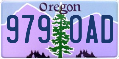 OR license plate 979OAD