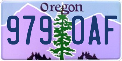 OR license plate 979OAF