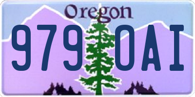 OR license plate 979OAI