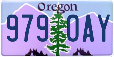OR license plate 979OAY