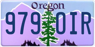 OR license plate 979OIR