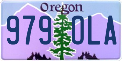 OR license plate 979OLA