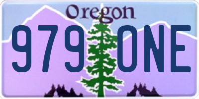 OR license plate 979ONE