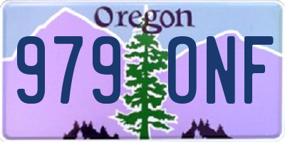 OR license plate 979ONF