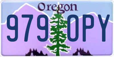 OR license plate 979OPY