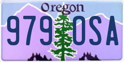 OR license plate 979OSA
