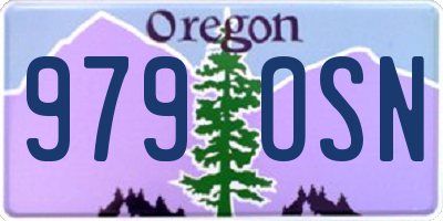 OR license plate 979OSN