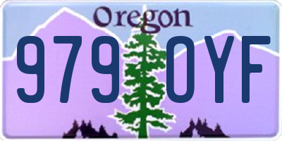 OR license plate 979OYF