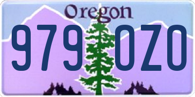 OR license plate 979OZO