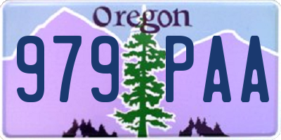 OR license plate 979PAA