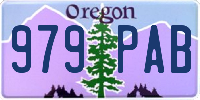 OR license plate 979PAB