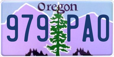 OR license plate 979PAO