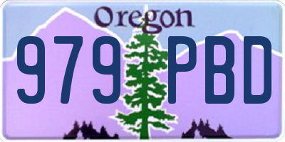 OR license plate 979PBD