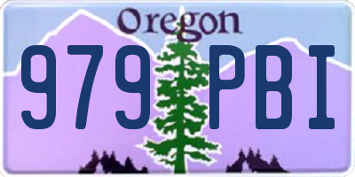OR license plate 979PBI