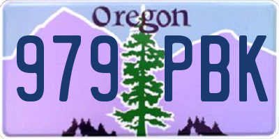 OR license plate 979PBK